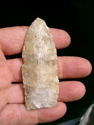 Quartz Crystal Clovis Point - Arkansas Archeological Survey